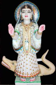 Marble Padmavati Mata Statue