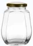 Glass Octagon Jar