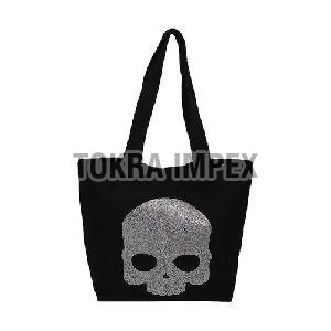 Dyed Canvas Tote Bag With Web Handle