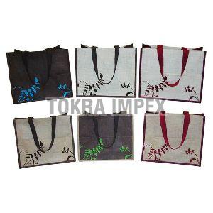 Embroidered PP Laminated Jute Bag