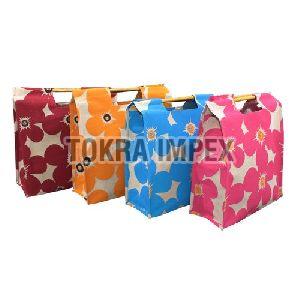 PP Laminated Juco Shopping Bag with Bamboo Handle