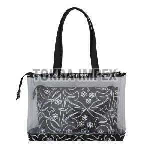 PVC & Jute Tote Bag With Pouch
