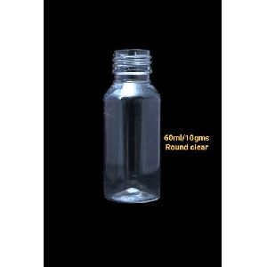 60 ml Round Clear PET Bottle