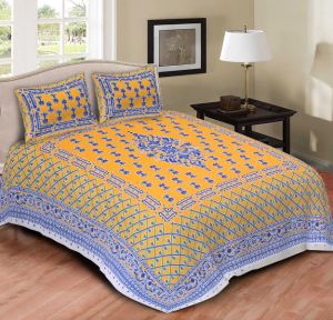 Queen Size Jaipur Printed Bedsheet