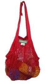 Ecology Reusable Organic Cotton Red String Bags