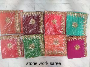 Stone Work Saree