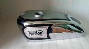 Norton International Silver Paint & Chrome Gas Fuel Petrol Tank