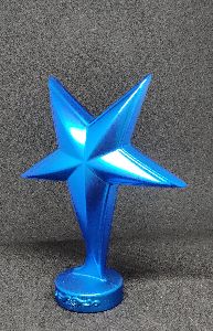 zinc alloy blue matte small star trophy