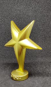 zinc alloy gold matte small star trophy