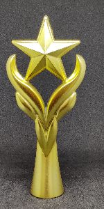 zinc alloy gold matte star trophy