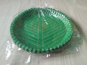 Green Printed Paper Plate