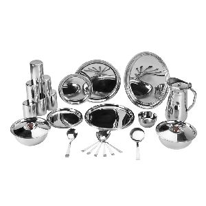 Stainless Steel 37 Pieces China Dinner Set