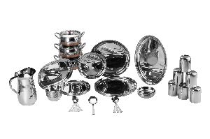 Stainless Steel Rajbhog Dinner Set