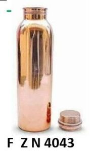 Glossy Finish Copper Water Bottle