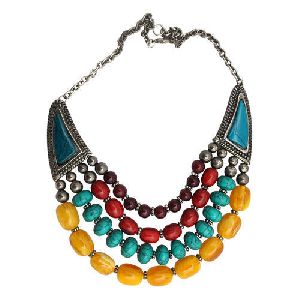 Resin Bead Multicolor Necklace
