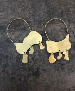 Contemporary Brass Earrings