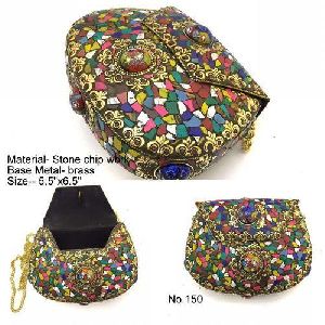 Mosaic Multicolor Metal Handbag