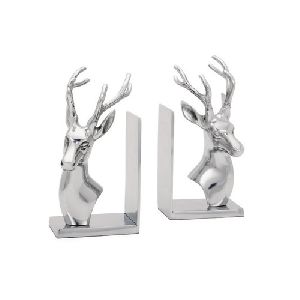 Aluminium Deer Bookend Set