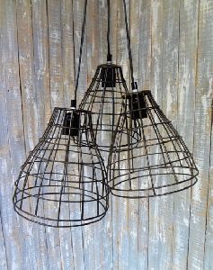 3 Wire Cage Hanging Lamp