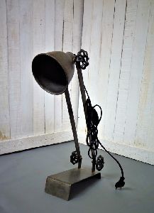Clear Metal Finish Desk Lamp