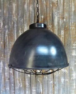 Conical Dome Pendant Lamp with Cage
