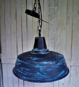Grey Turquoise Finish Hanging Pendant Lamp