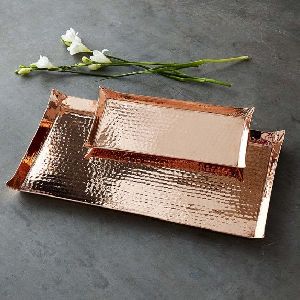 COPPER HAMMERED TRAY