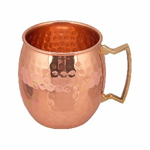 Copper Mug with Brass Handle