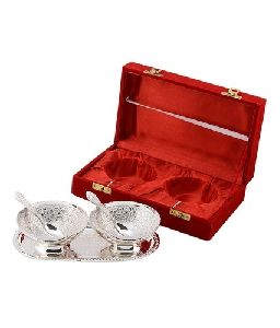 5 Piece Silver Plated Bowl Set