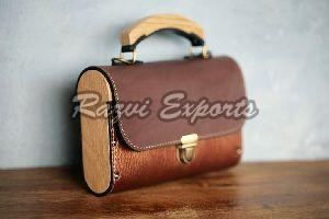 Wood and Leather Bag