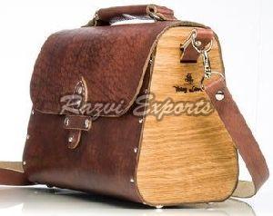 Wood and Leather Bag