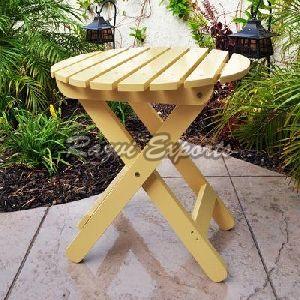 Wooden Round Folding Table
