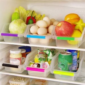 plastic fridge space saver food storage