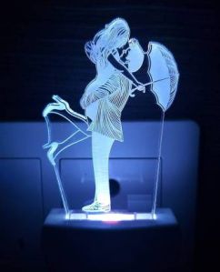 Solid 3D illusion Designer Couple Night Lamps