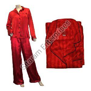 Ladies Satin Pajama Set