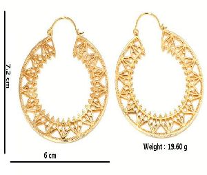 Hp248 Brass Hoop Earrings