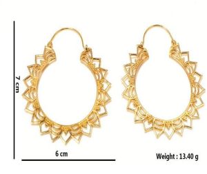 Hp252 Brass Hoop Earrings