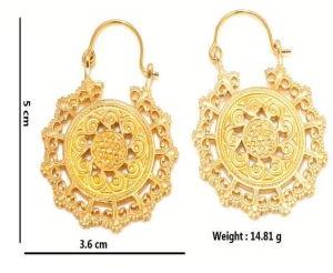 Hp261 Brass Hoop Earrings