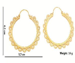 Hp272 Brass Hoop Earrings