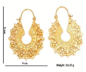 Hp273 Brass Hoop Earrings