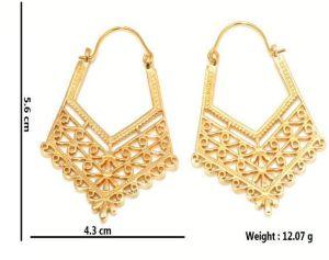 Hp281 Brass Hoop Earrings