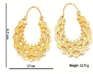 Hp285 Brass Hoop Earrings