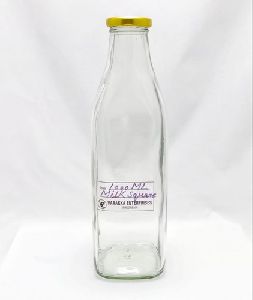 1000ml Square Glass Milk Bottle