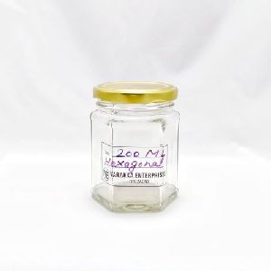 200ml Hexagonal Glass Jar