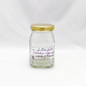 250gm Honey Square Glass Jar