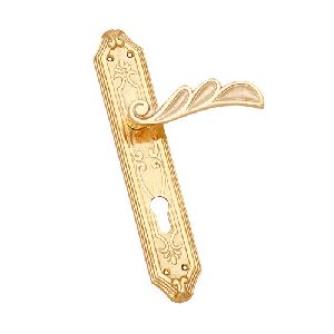 Brass Carved Mortise Handle Lock