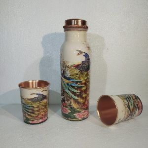 Copper Meena Print Bottle