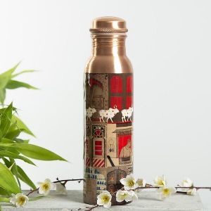 Printed Copper Meena Bottle