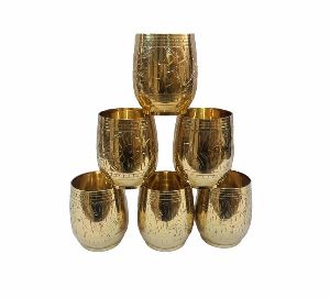 Brass Glass Set