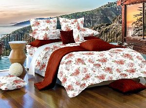 Cotton White Double Bed Sheet